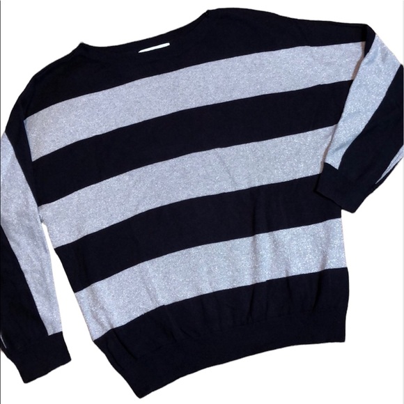 Liz Claiborne Navy & Silver Sweater Size L - Picture 5 of 7